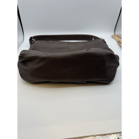 COACH Brown Pebble Leather Convertible Hobo Shoulder Bag F15064 EUC - Picture 11 of 15